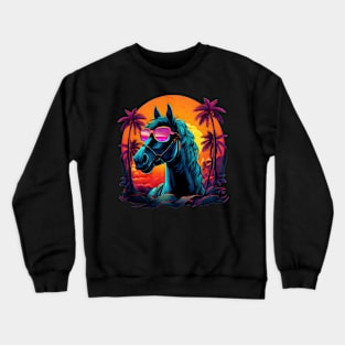 Retro Wave Andalusia Horse Crewneck Sweatshirt